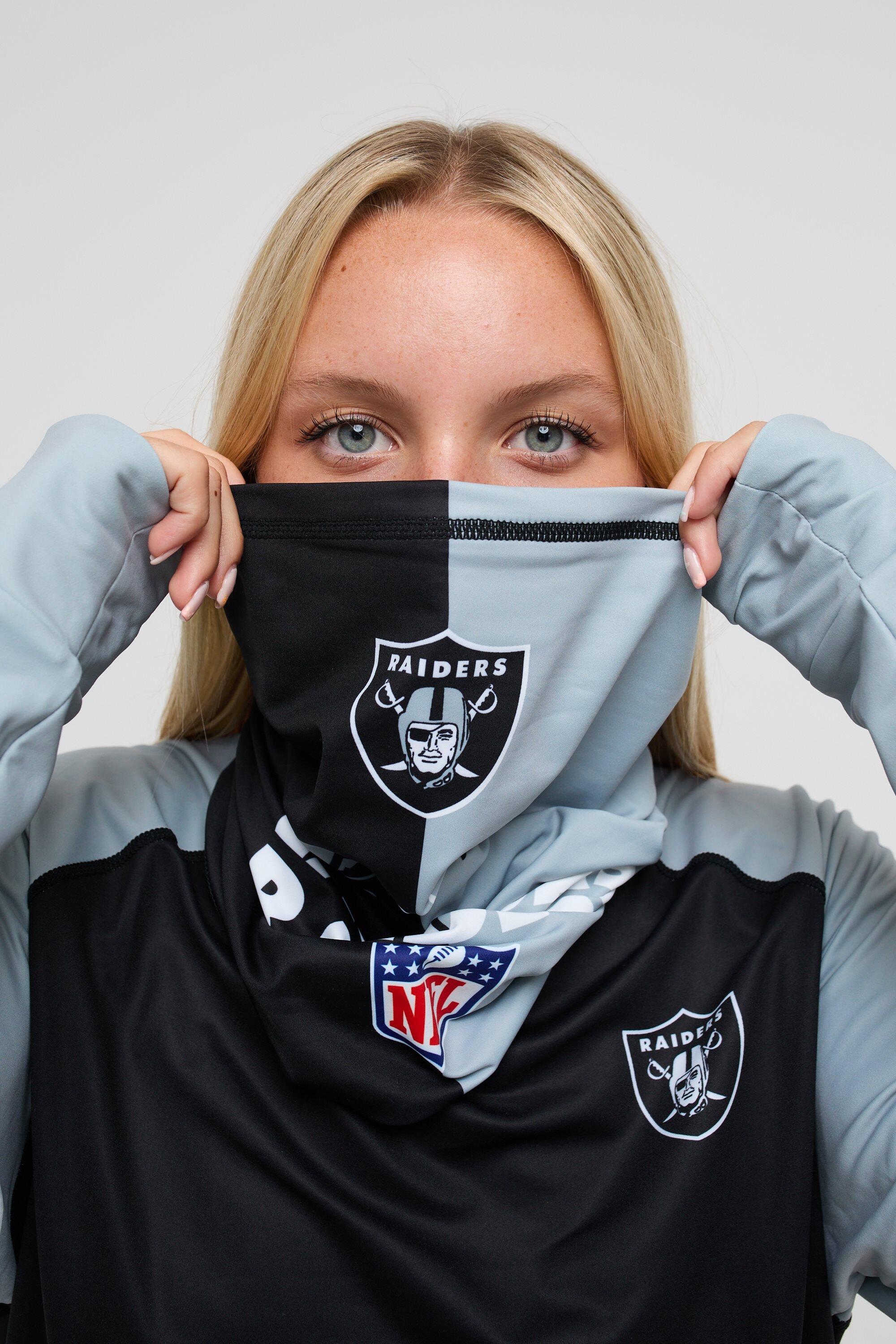 Cache-cou NFL Raiders de Las Vegas polyester stretch multifonction 3/4