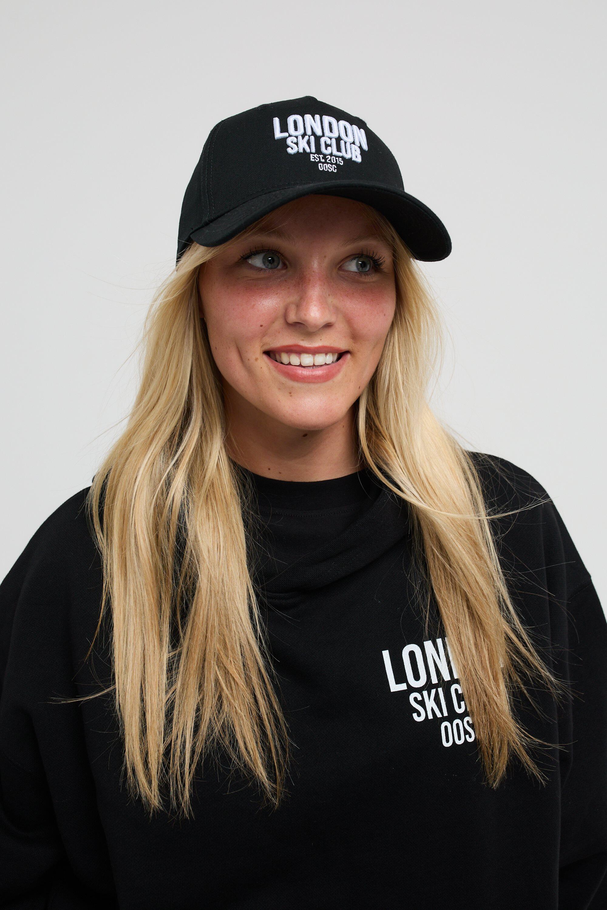 Casquette London Ski Club - 5 panneaux noire recyclée, snapback 4/6