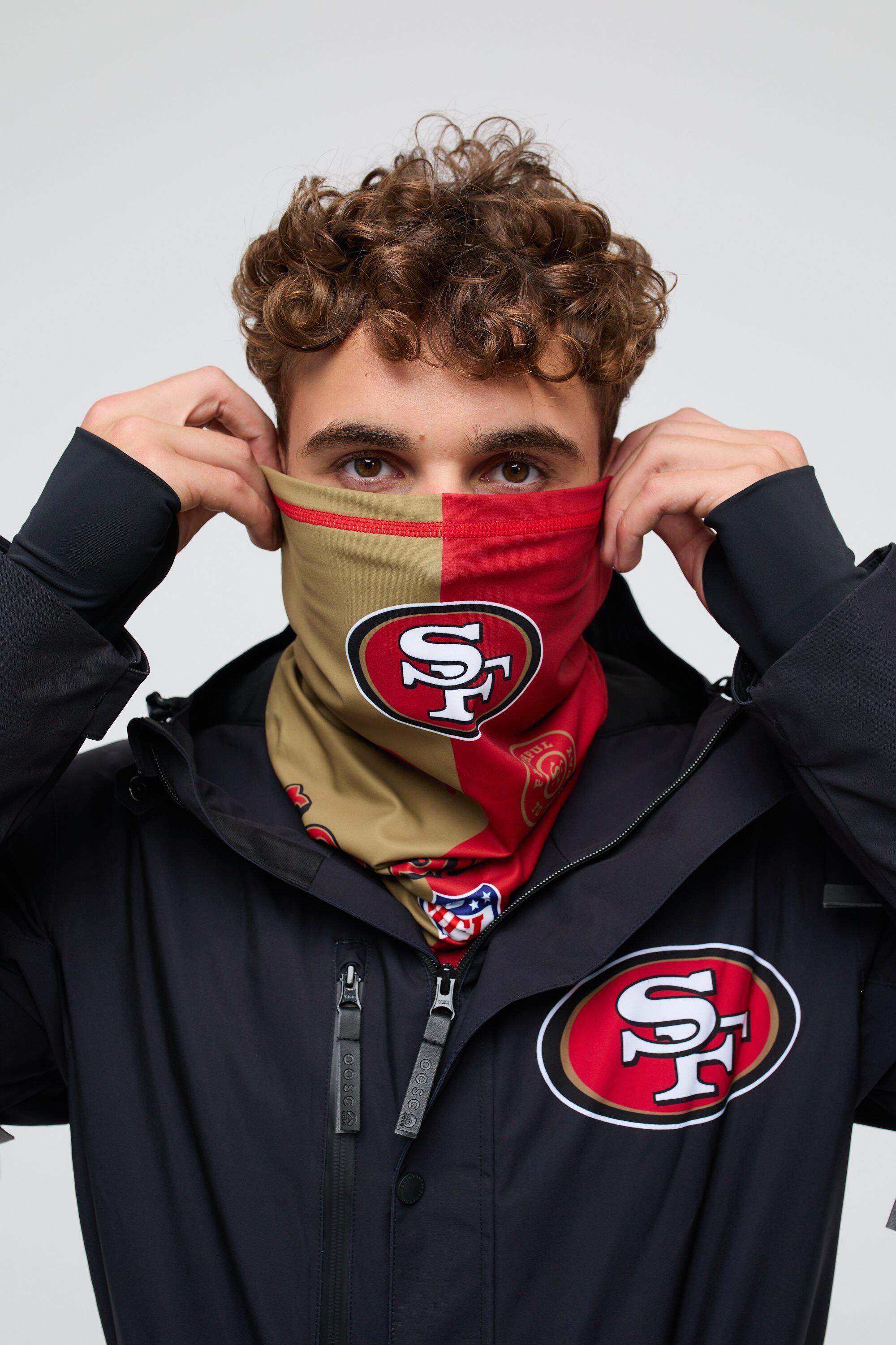 OOSC Scaldacollo ufficiale San Francisco 49ers in poliestere elasticizzato, rosso