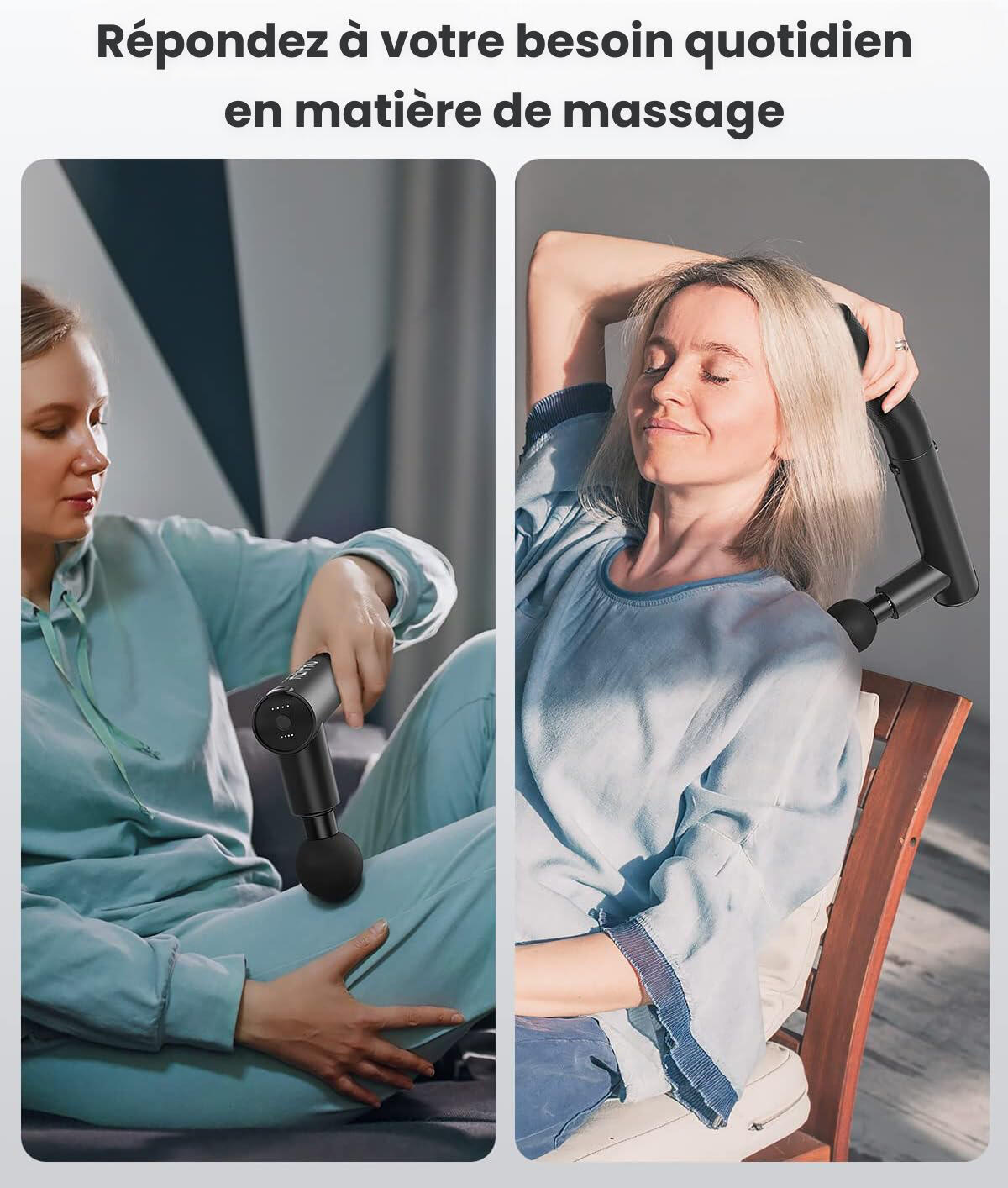 Pistolet de massage RENPHO Extend C004 -  4 têtes de massage 7/7