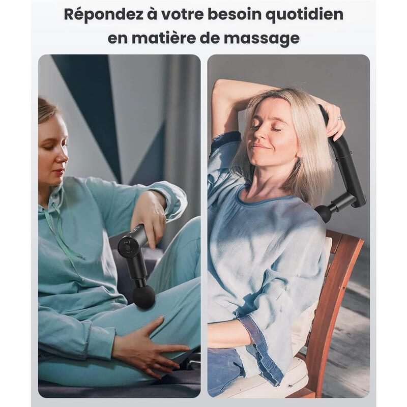 Pistolet de massage RENPHO Extend C004 -  4 têtes de massage