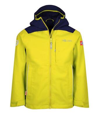 Kinder Regenjacke Bergen Leuchtendes Blau/wolkig grau