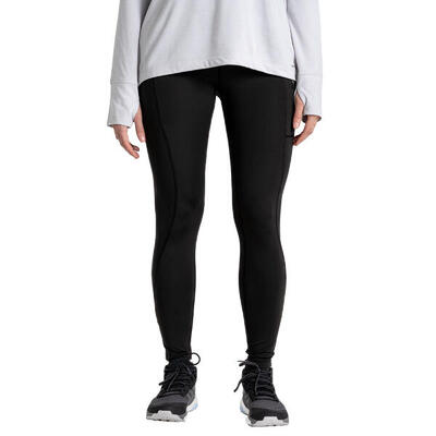 Dames kiwi pro effen legging (zwart)