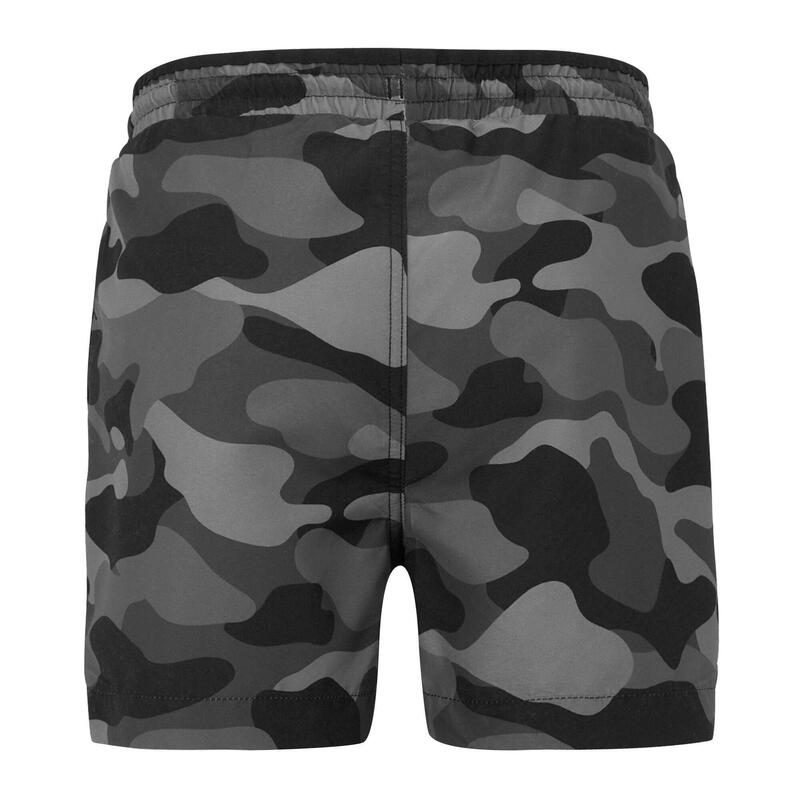 Short De Bain SKANDER Enfant (Gris / Noir)