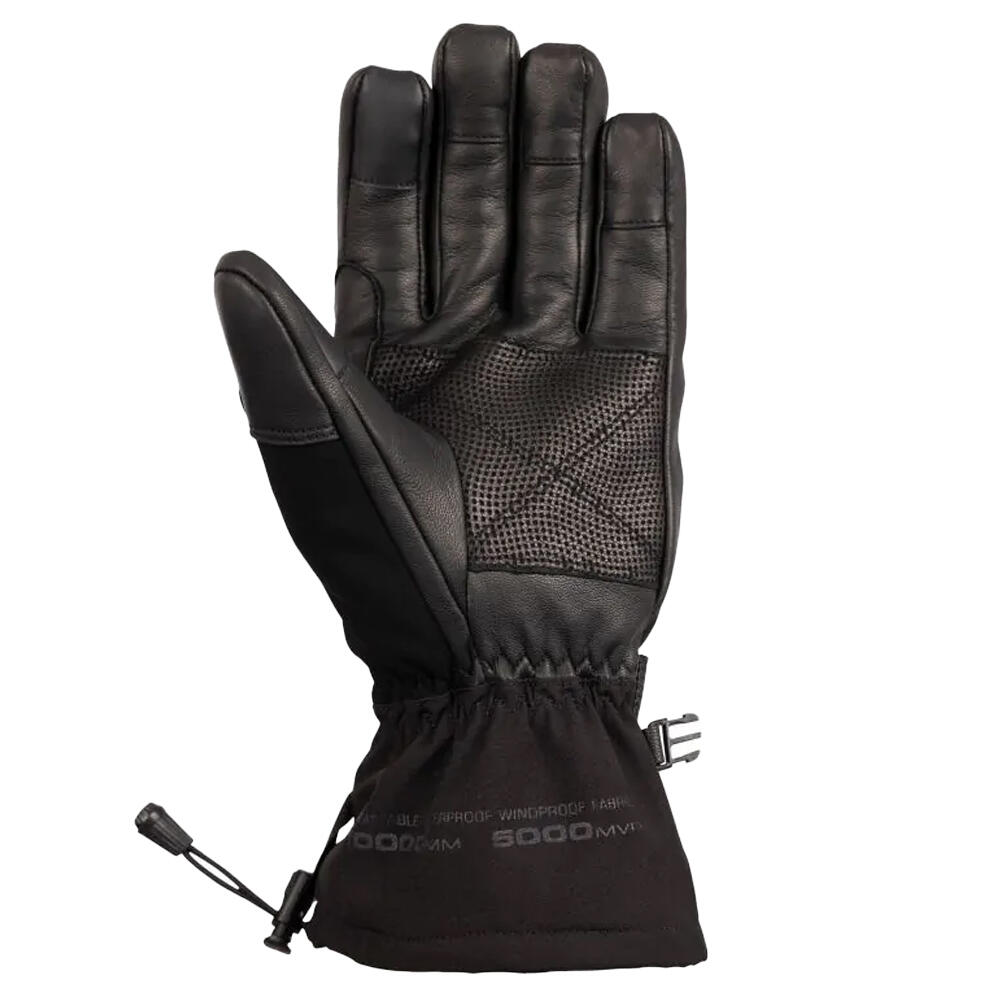 Adulto Unisex Pelle Guanti Da Sci Trespass Edonia DLX Nero 2/4