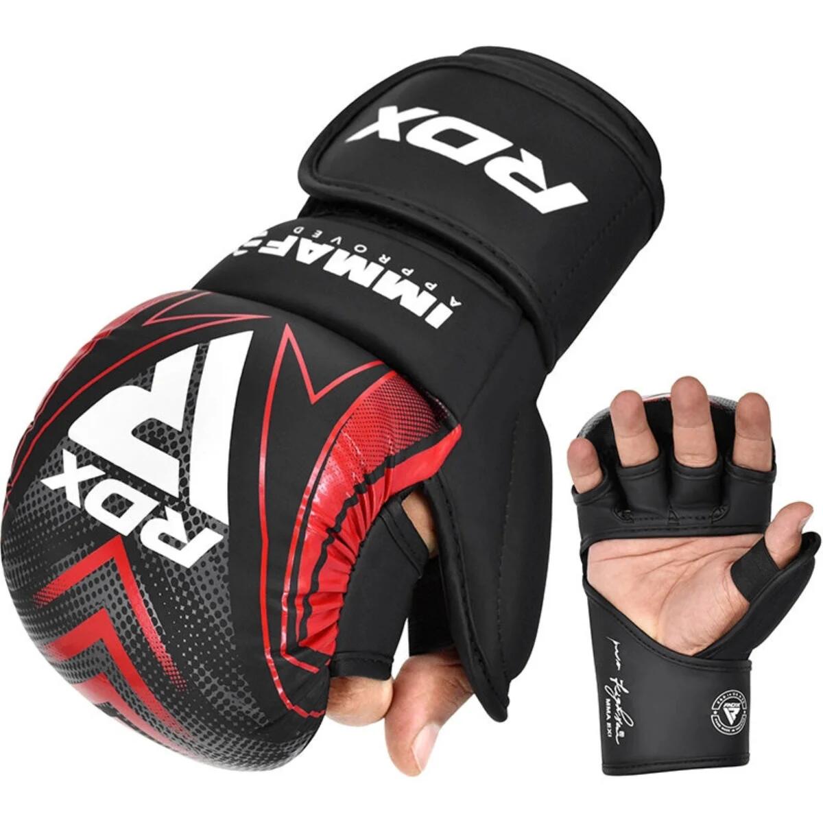 MMA Gloves RDX Shooter IMMAF – Red – XS 3/7