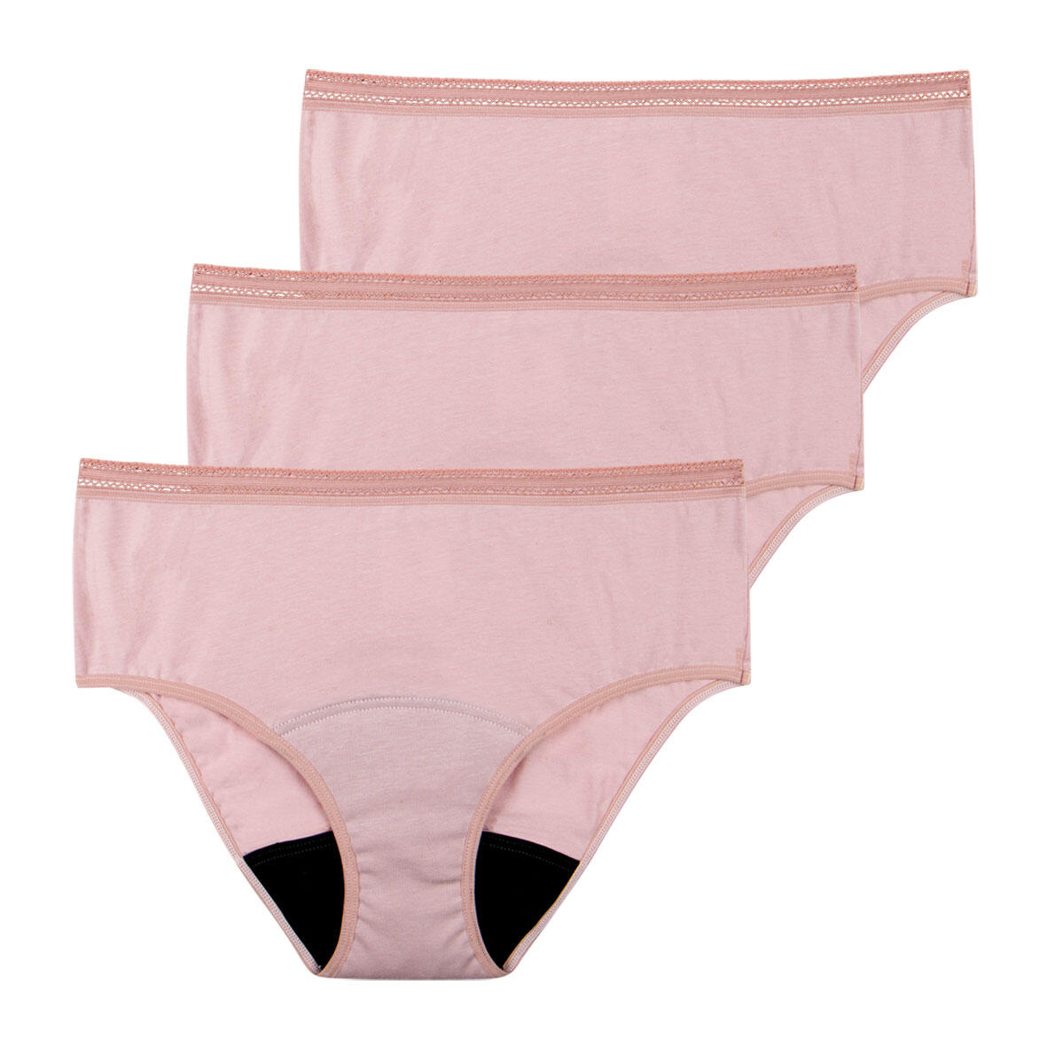 Lot de 3 culottes menstruelles taille haute femme 3/5