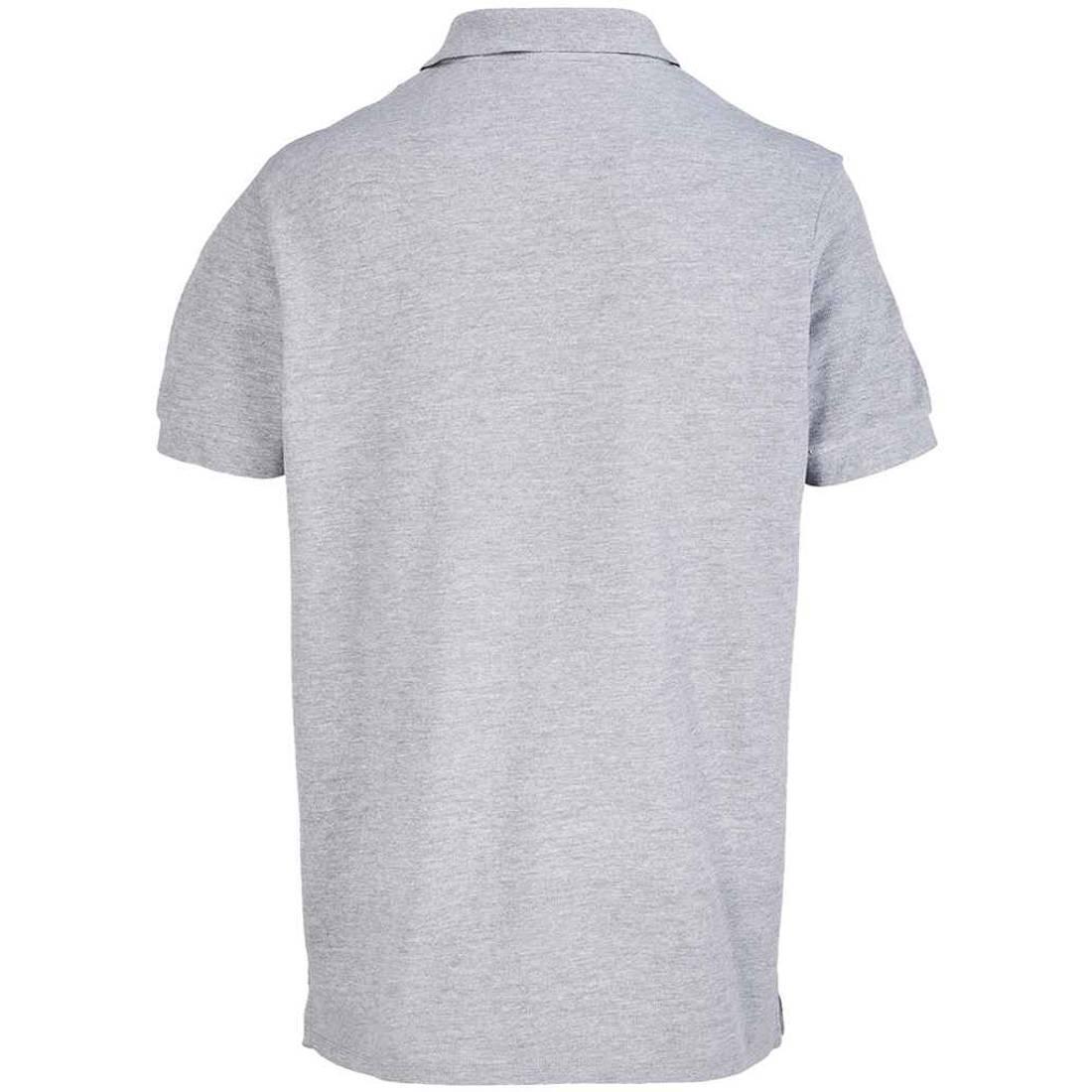 Unisex Adult Pacific Marl Piqué Polo Shirt (Grey Marl) 2/4