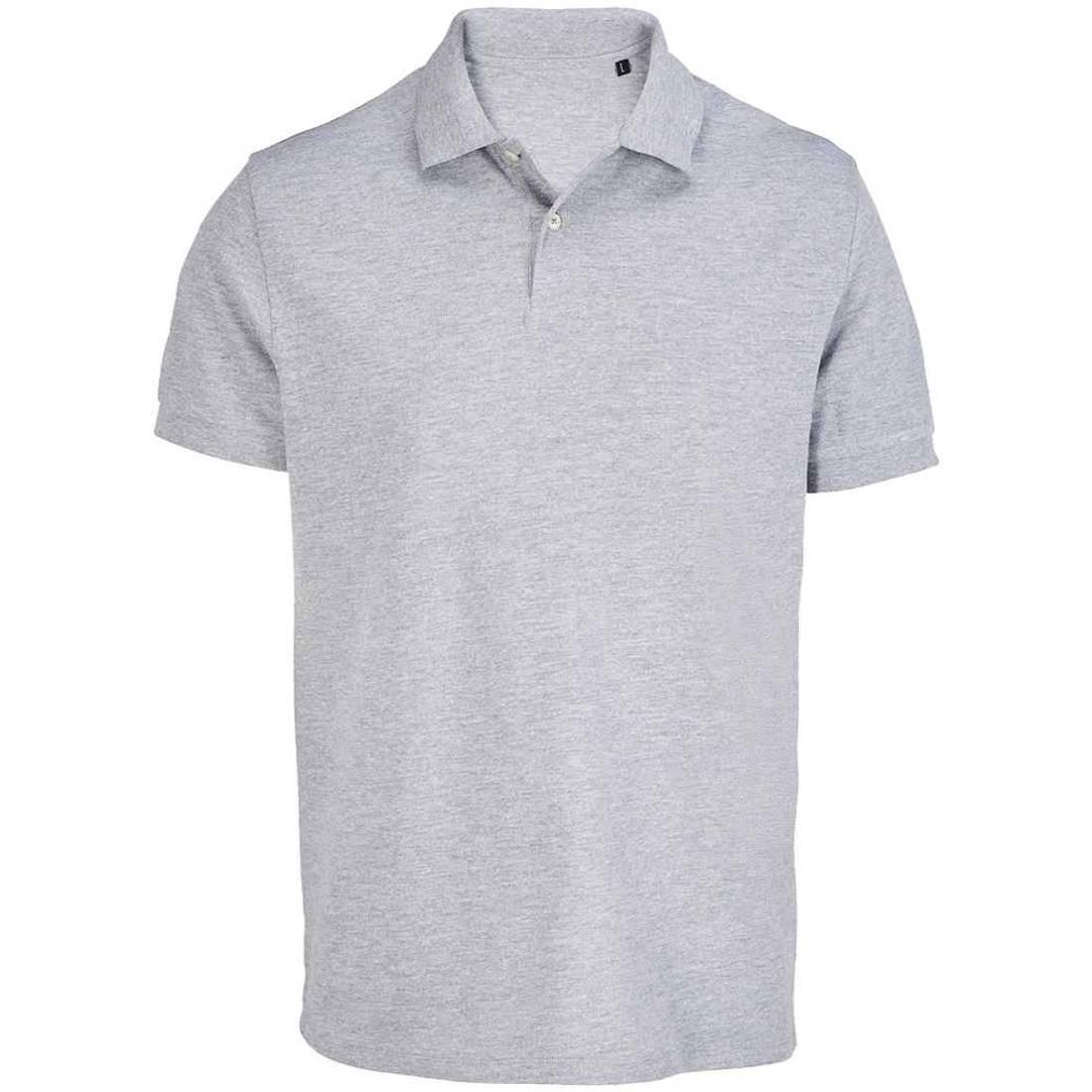 Unisex Adult Pacific Marl Piqué Polo Shirt (Grey Marl) 1/4