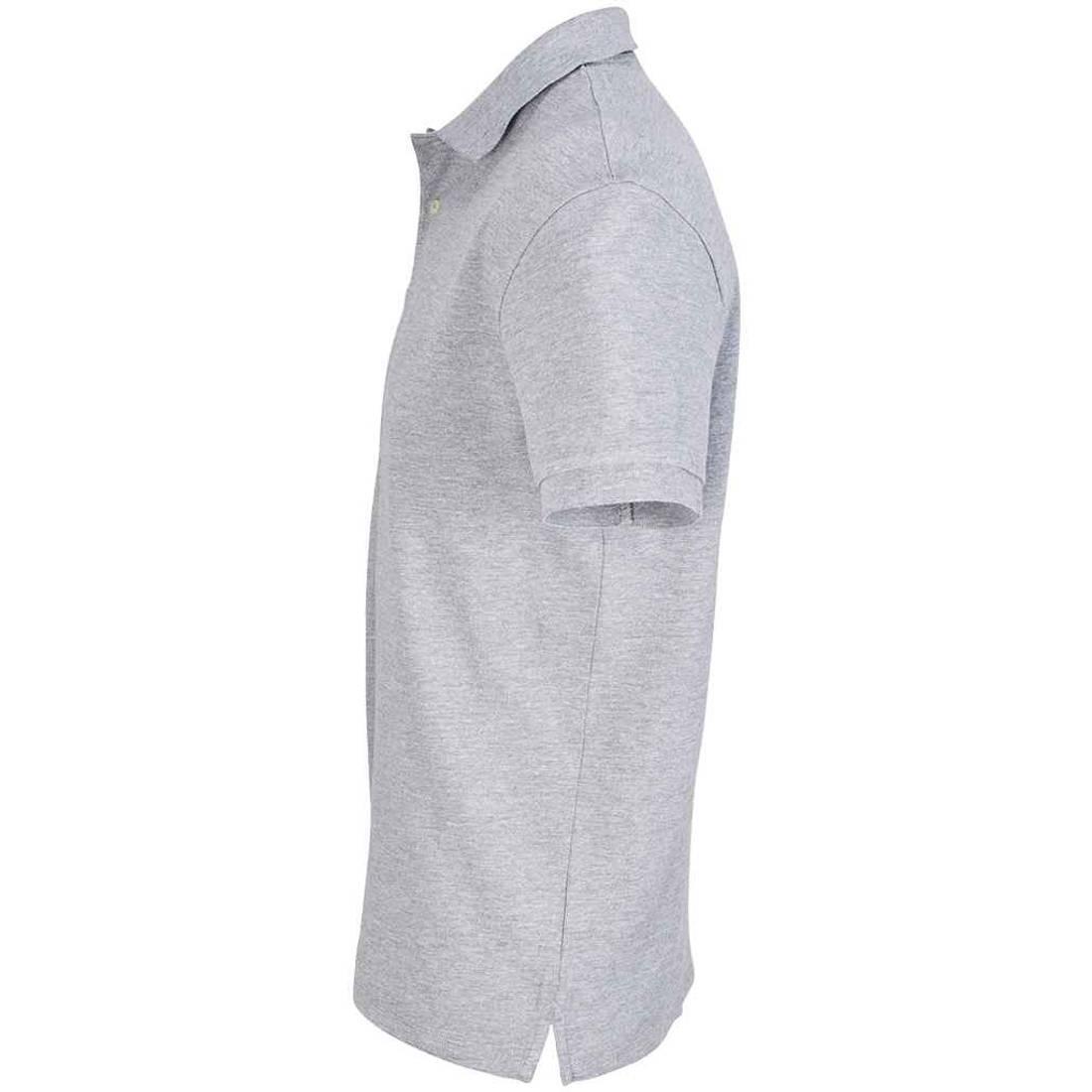 Unisex Adult Pacific Marl Piqué Polo Shirt (Grey Marl) 3/4