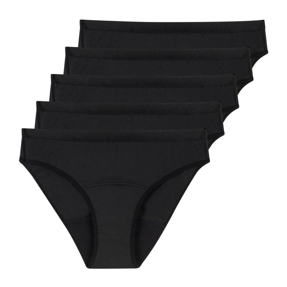 Lot de 5 culottes menstruelles taille haute femme 4/6