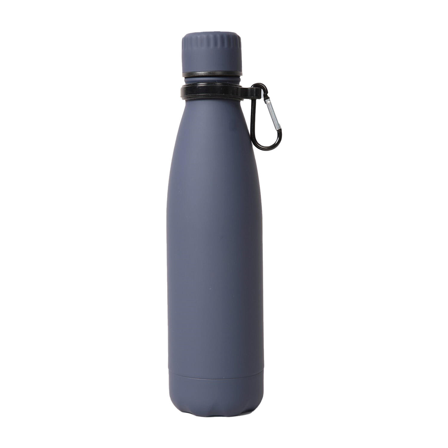 Rubber 480ml Water Bottle (Navy) 2/3