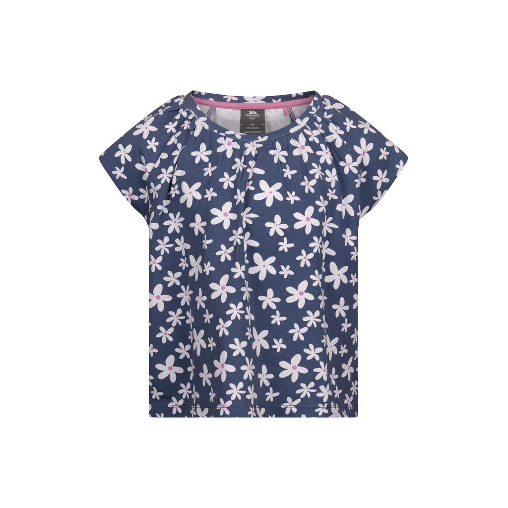 Girls Josey Floral TShirt (Blue Tone)