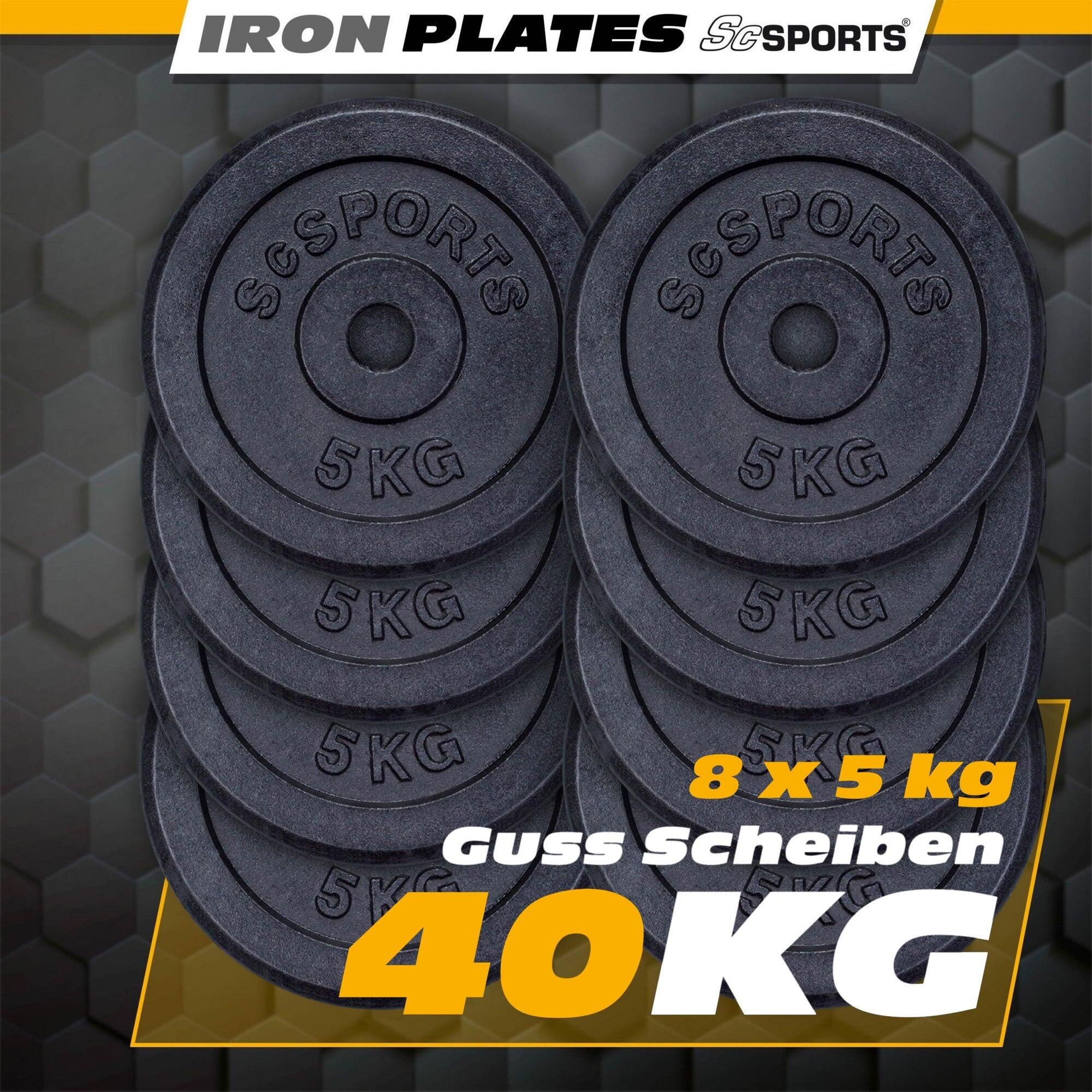 Disque musculation fonte - Set 8x5kg 2/6
