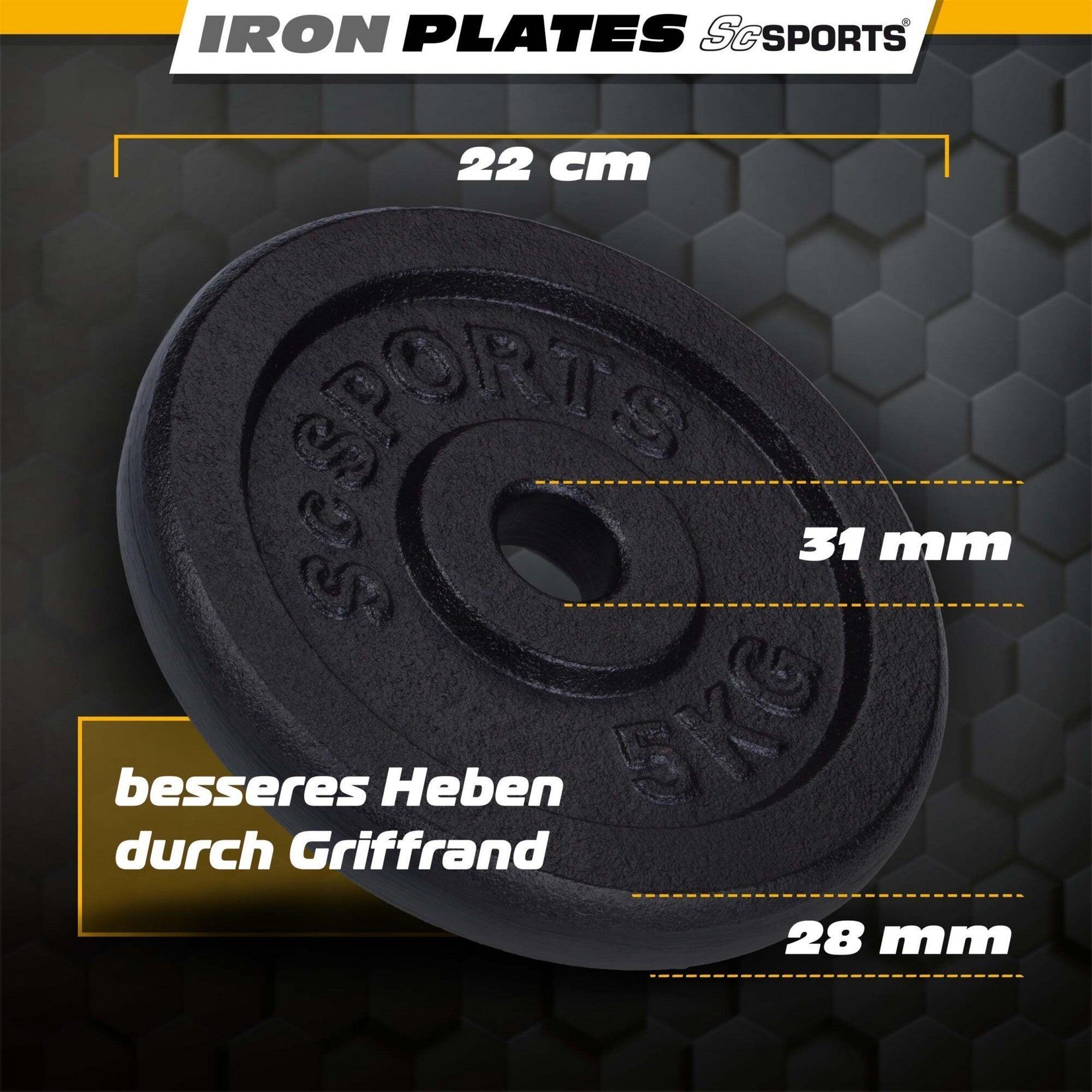 Disque musculation fonte - Set 8x5kg 3/6