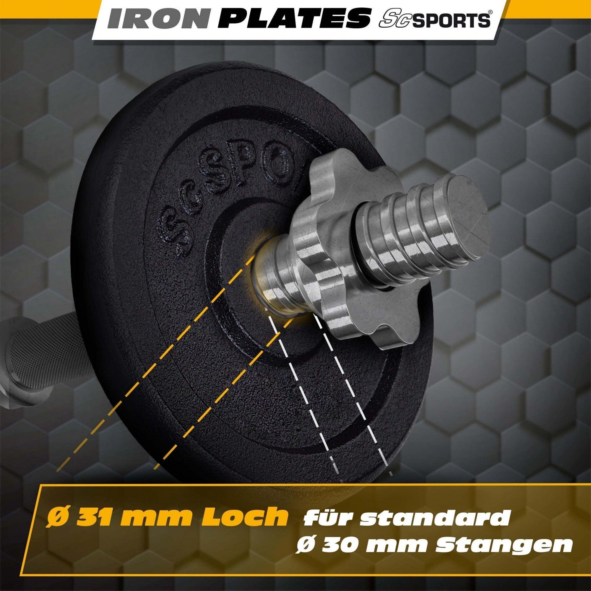 Disque musculation fonte - Set 8x5kg 5/6