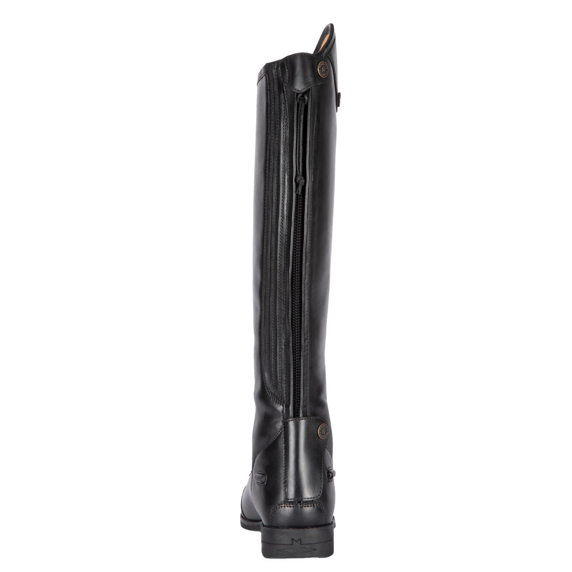 Childrens/Kids Ortona Leather Long Riding Boots (Black) 2/5