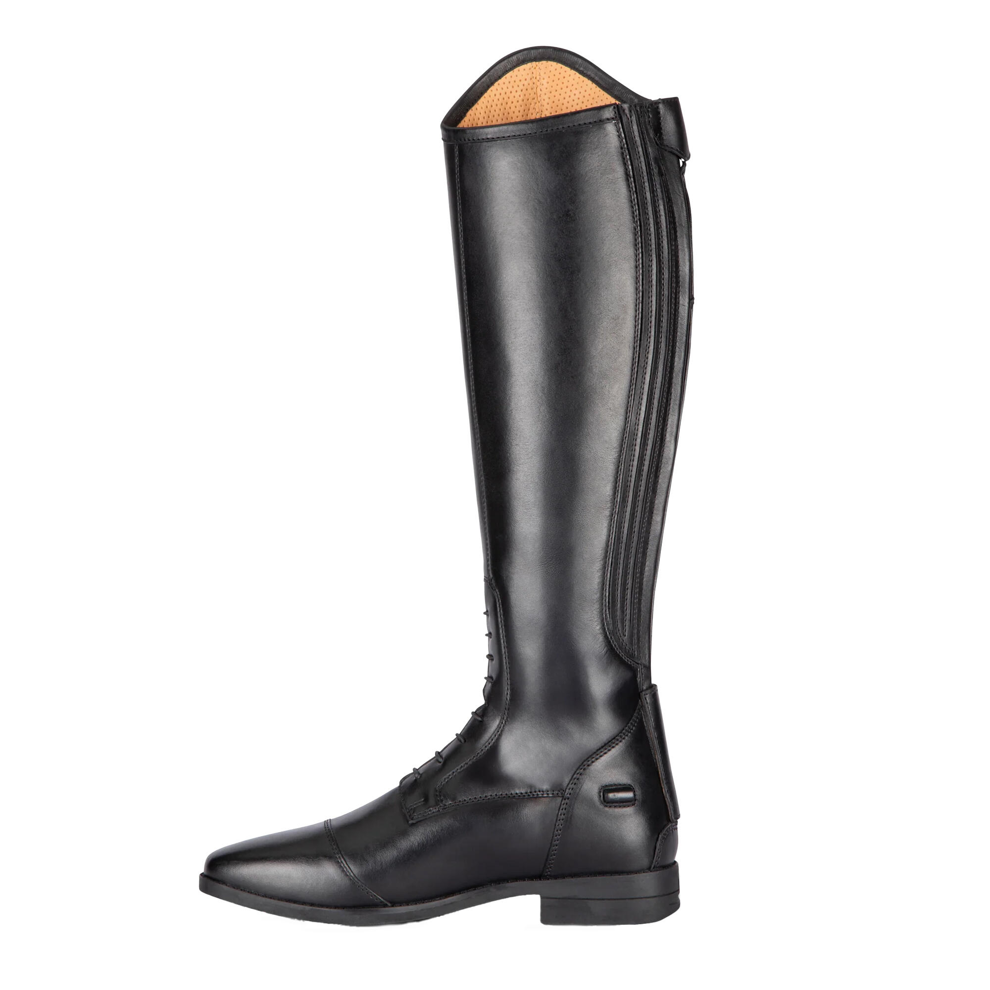 Childrens/Kids Ortona Leather Long Riding Boots (Black) 3/5