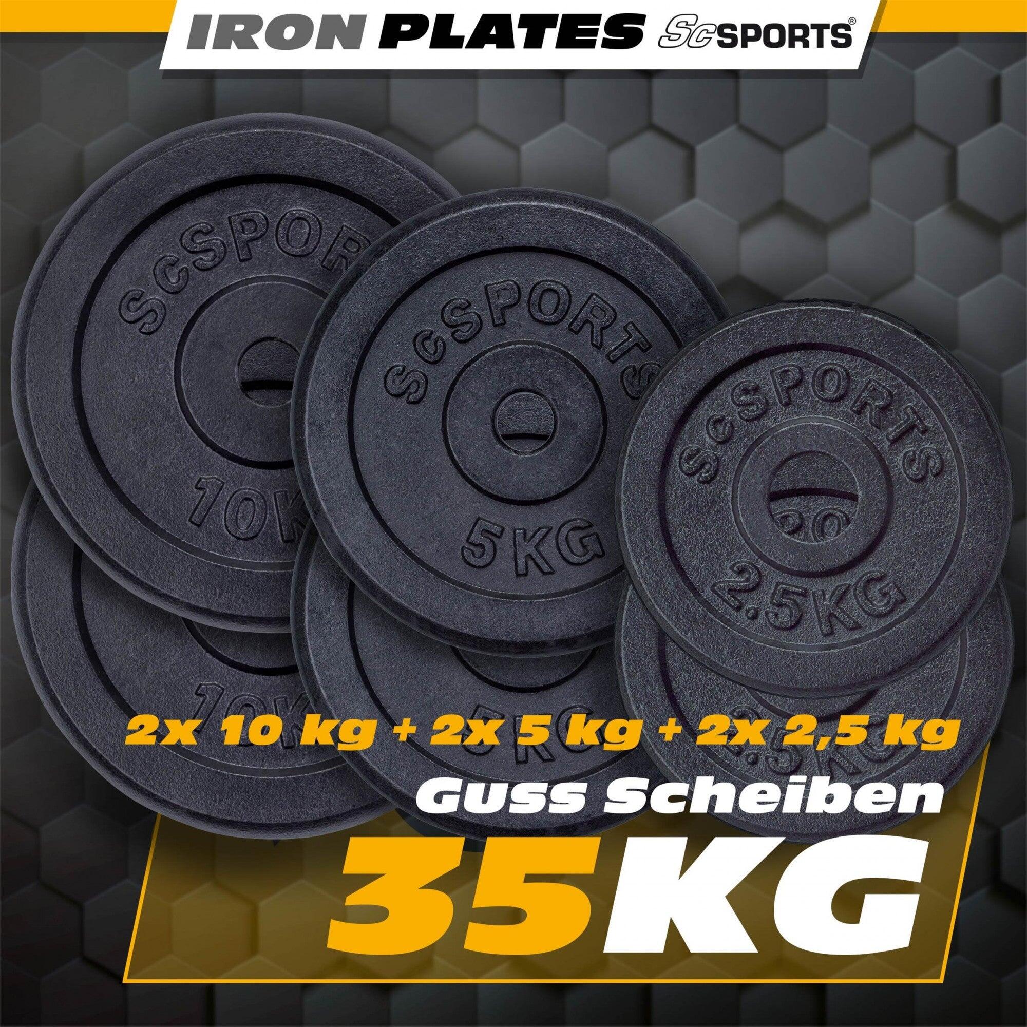 Set de discuri de greutate 35 KG 30 si 31 mm fonta 3/6