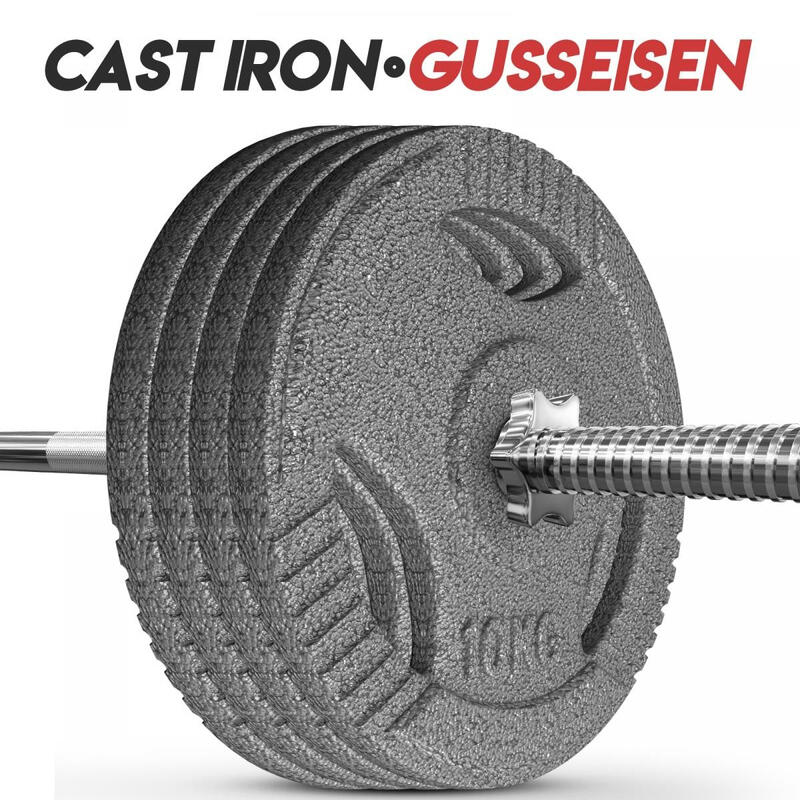Set de placi de greutate din fonta, 4x10 KG, 30/31 mm PHYSIONICS
