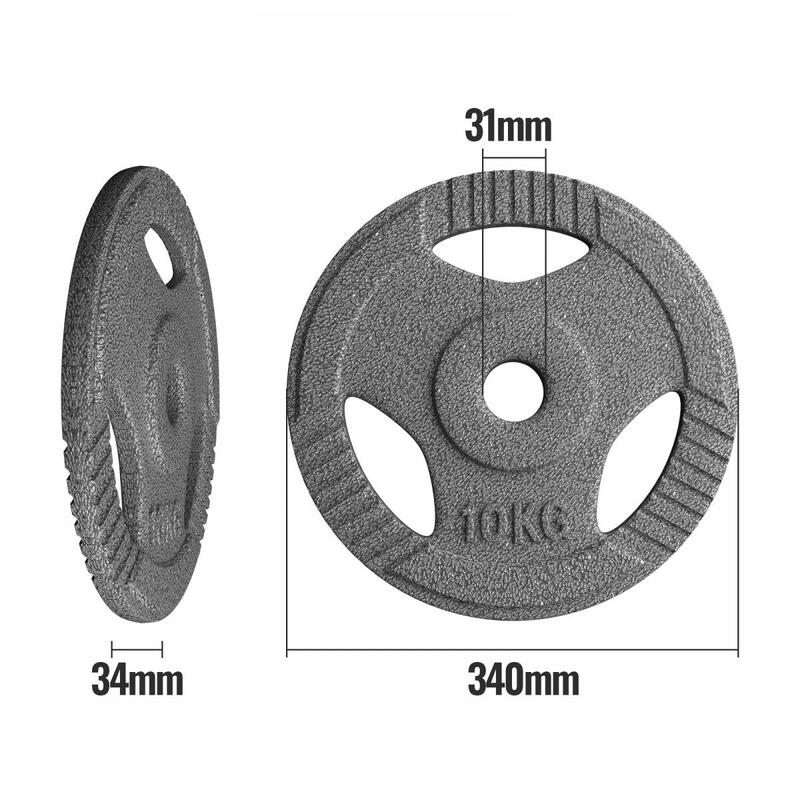 Set de placi de greutate din fonta, 4x10 KG, 30/31 mm PHYSIONICS