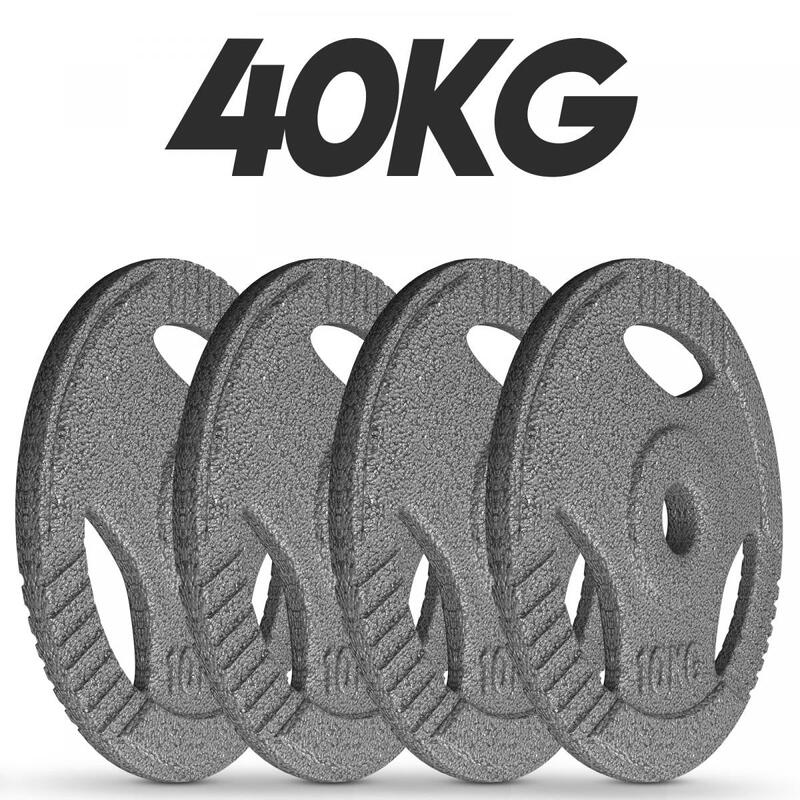 Set de placi de greutate din fonta, 4x10 KG, 30/31 mm PHYSIONICS