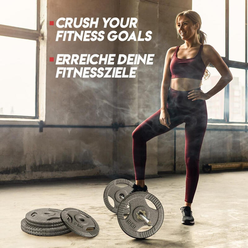 Set de placi de greutate din fonta, 4x10 KG, 30/31 mm PHYSIONICS