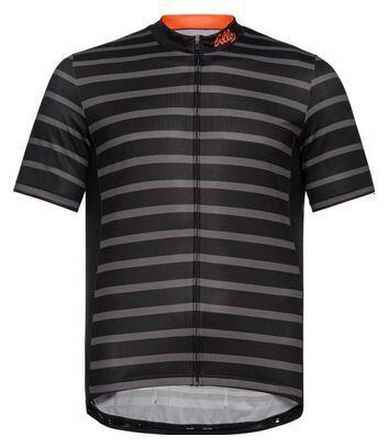 Maglia Ciclismo Manica Corta ODLO Essentials Print Nero/Grigio