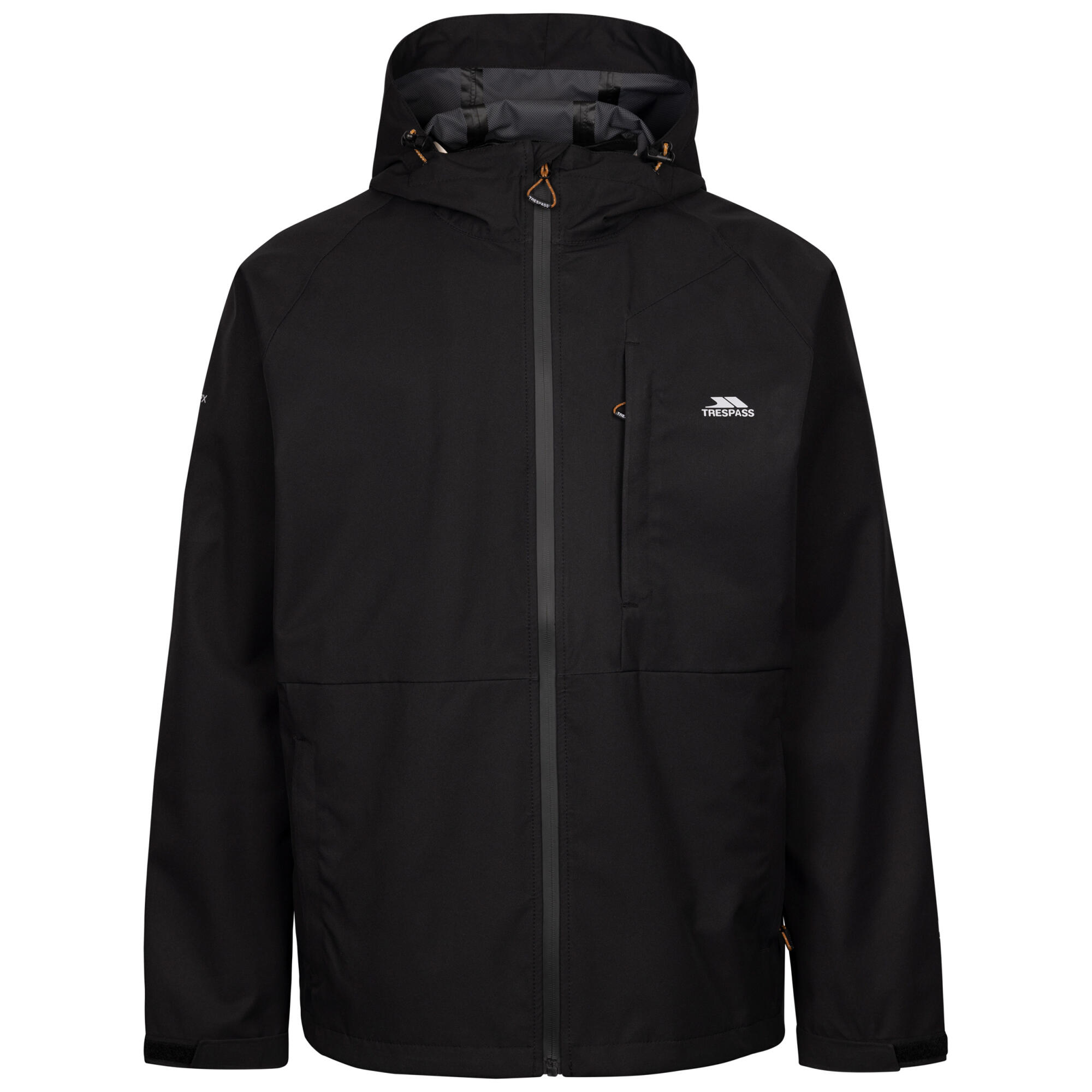 TRESPASS Mens Ferryhill Waterproof Jacket (Black)