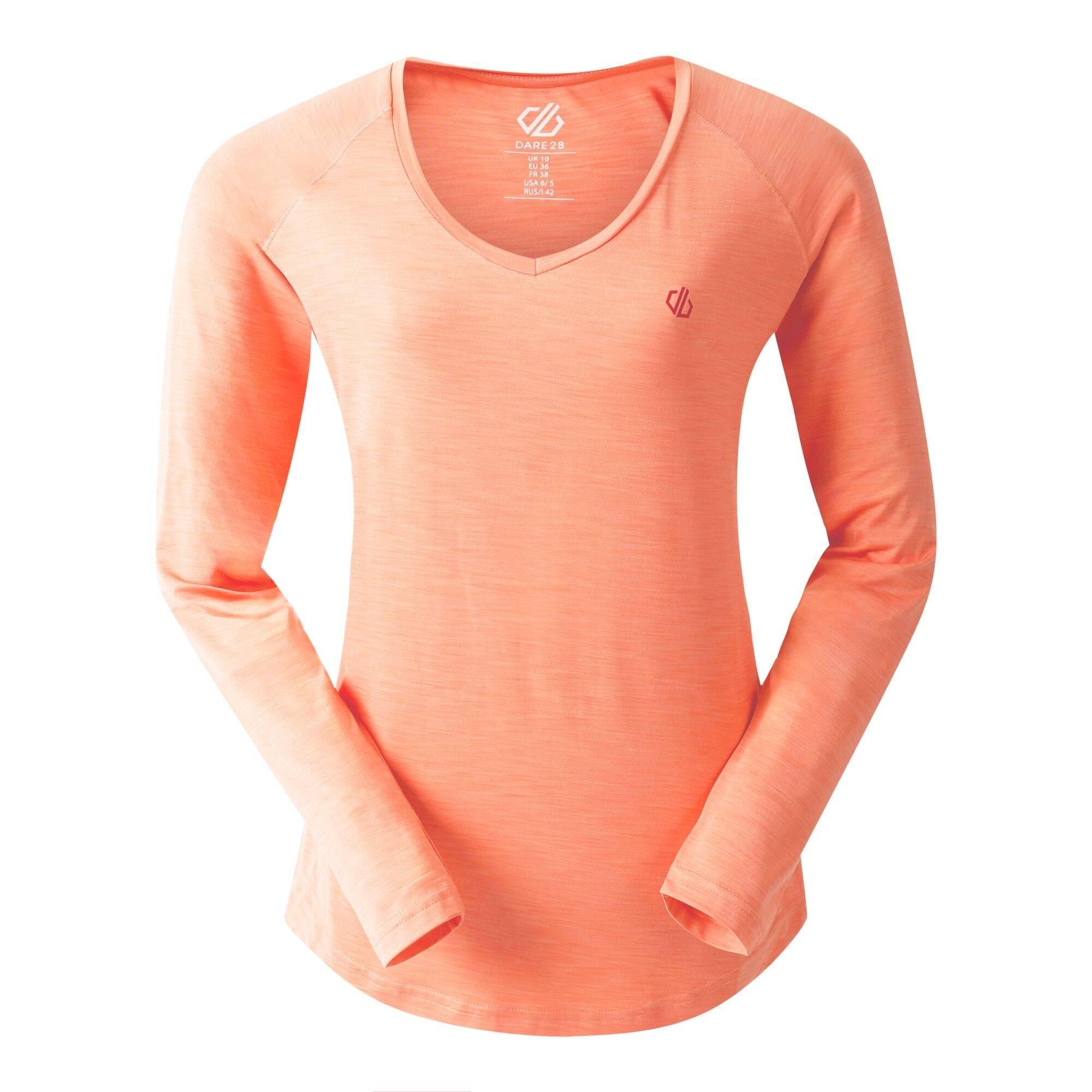 DARE 2B Womens/Ladies Discern Long Sleeve TShirt (Shrimp)