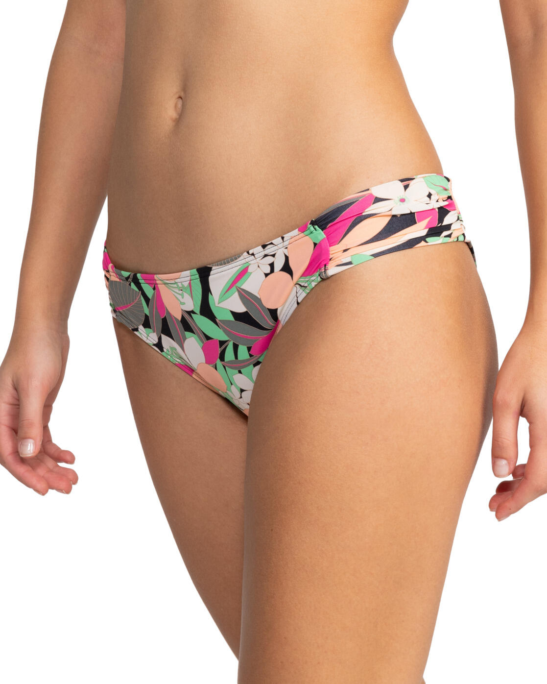 Braguita de bikini de cobertura moderada PRINTED BEACH CLASSICS Negro Mujer 3/4