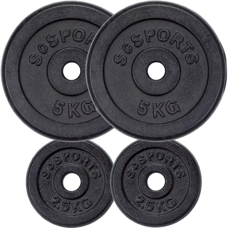 Set de discuri de greutate 15 KG 30 si 31 mm fonta