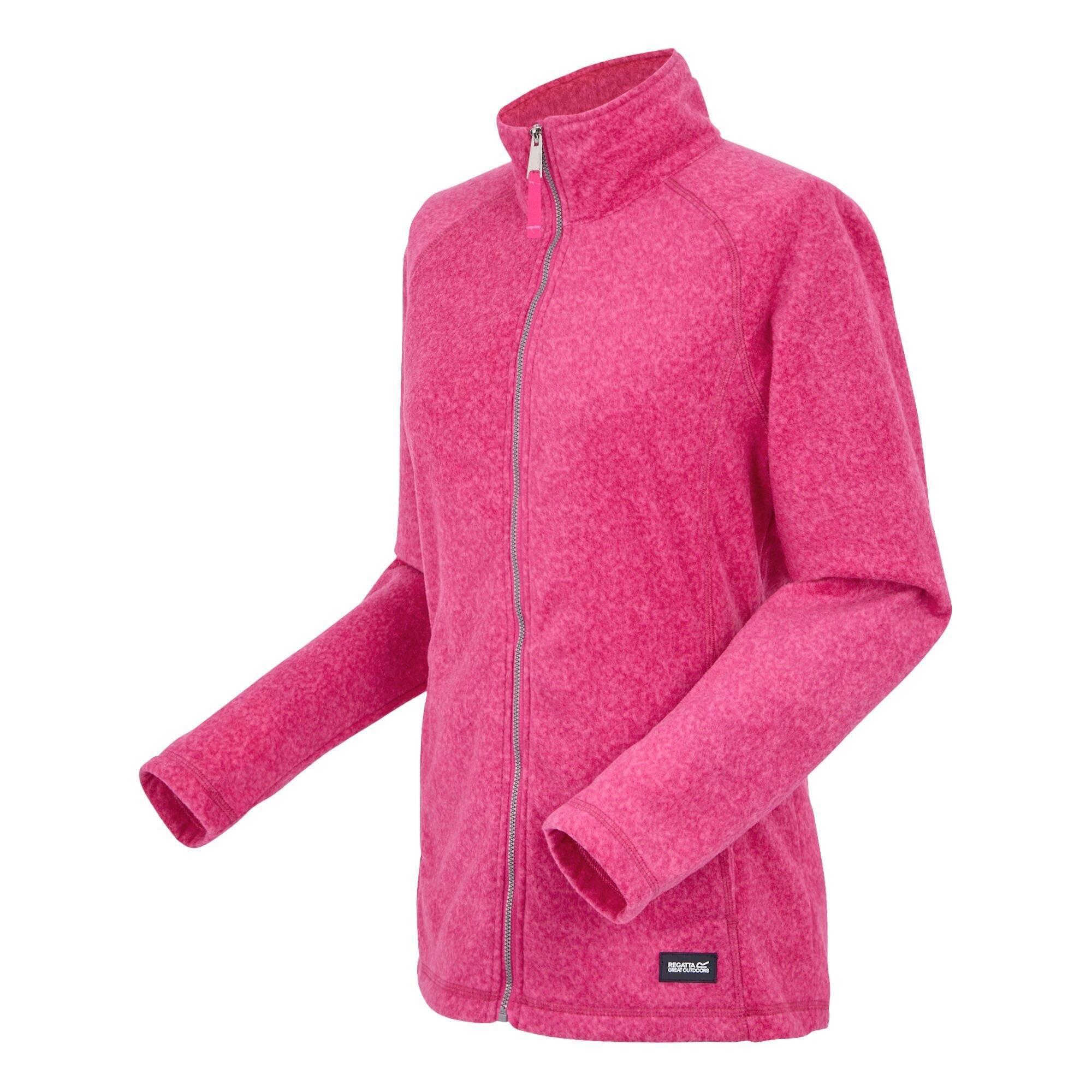 "Mayse" Fleecejacke Durchgehender Reißverschluss für Damen Pink Fusion meliert 3/5