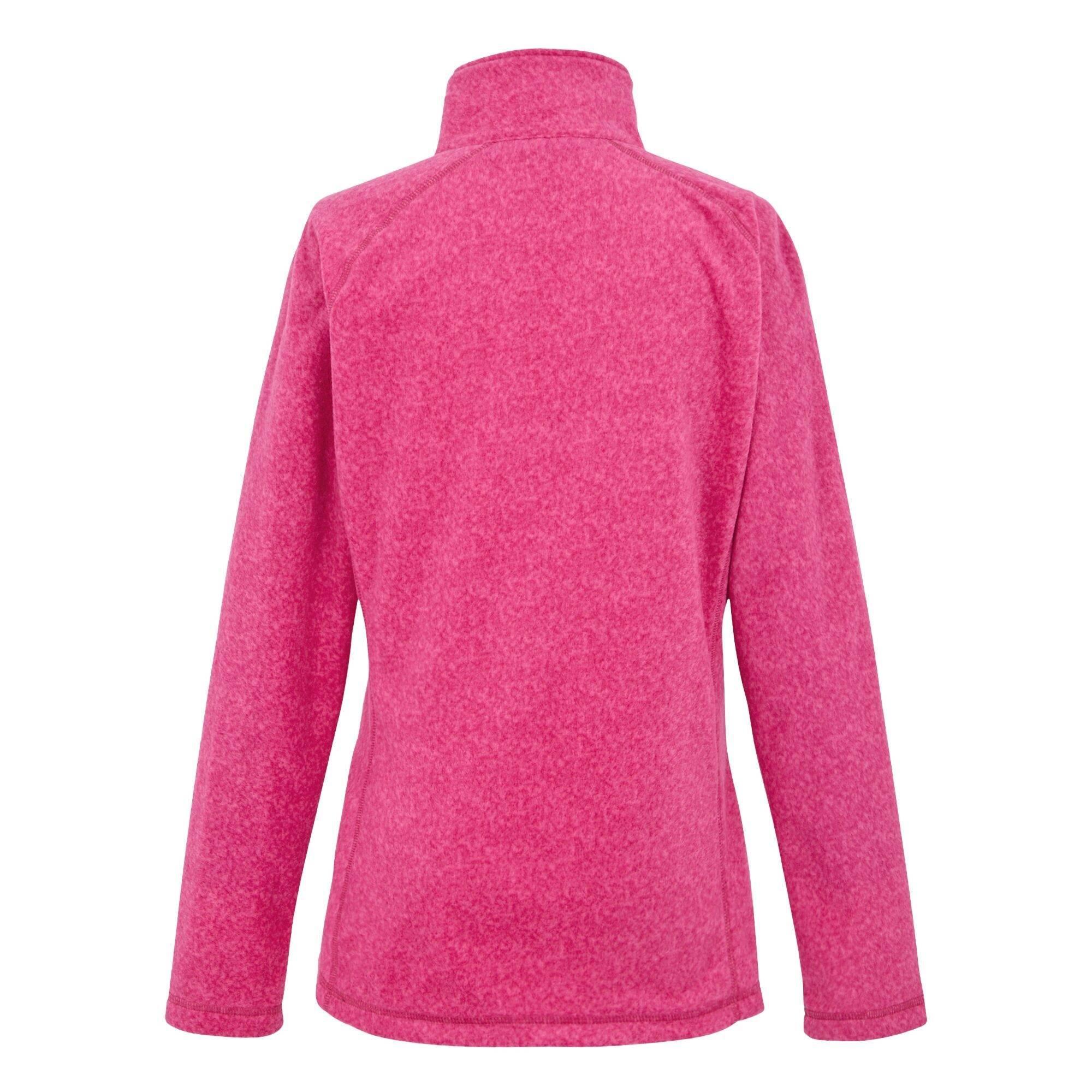 "Mayse" Fleecejacke Durchgehender Reißverschluss für Damen Pink Fusion meliert 2/5