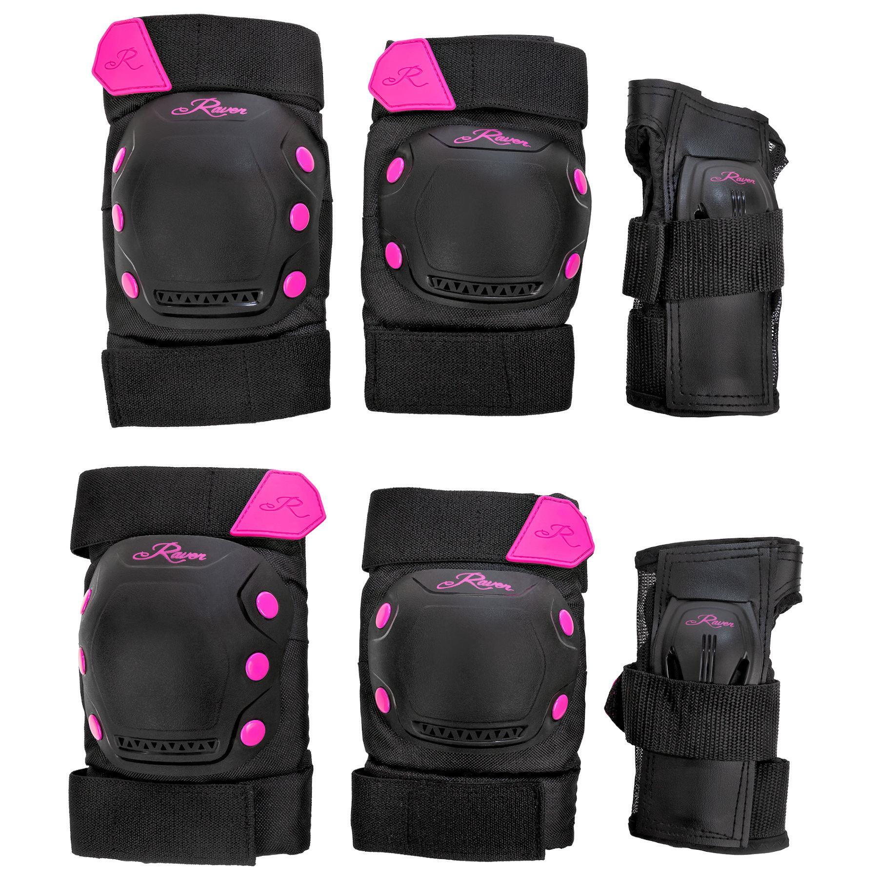 Set Protectie Raven Dexard Fibre, Roz, Unisex
