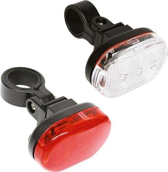 Edge City kit luci bici 3 LED anteriore + posteriore con batterie.