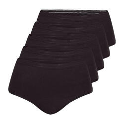 Lot de 5 culottes menstruelles taille haute femme