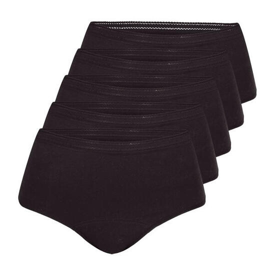 Lot de 5 culottes menstruelles taille haute femme