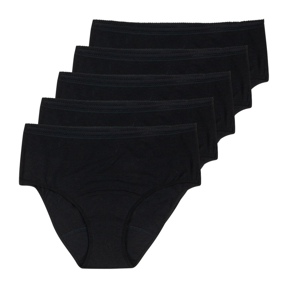Lot de 5 culottes menstruelles taille haute femme 4/7