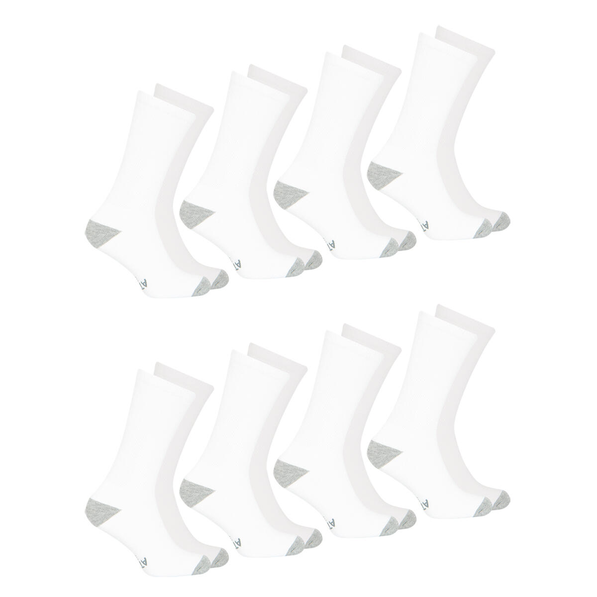 Athena - Lot De 8 Mi-chaussettes Homme Ecopack Sport - Chaussettes - Blanc - 43/46 - Decathlon