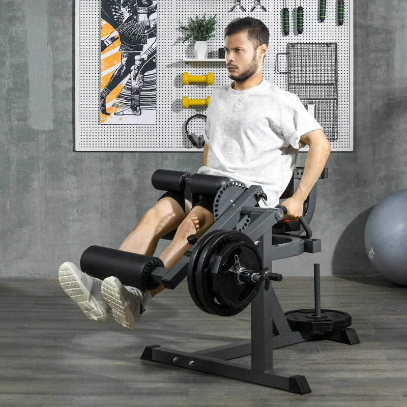 SPORTNOW Aparat Gambe, Spătar Perne Reglabile Spațiu Greutăți 100x90x105 cm