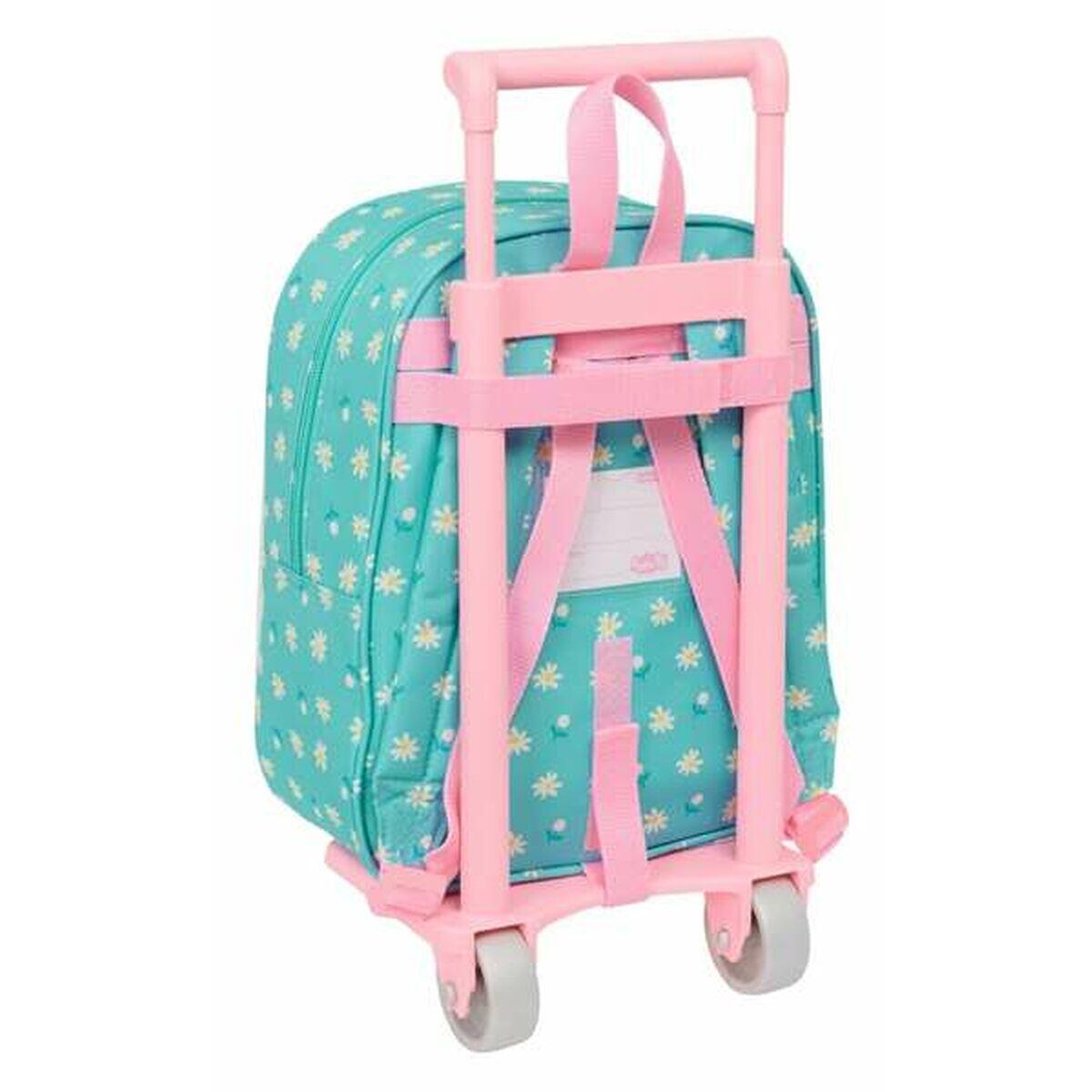 Mochila Escolar Peppa Pig Pretty Flowers Azul 2/3