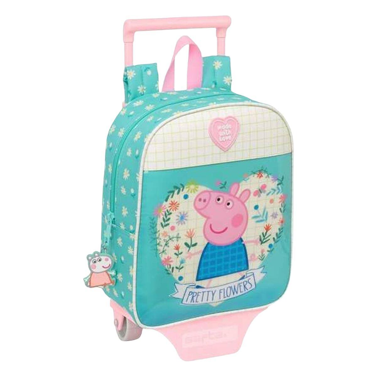 Mochila Escolar Peppa Pig Pretty Flowers Azul 3/3