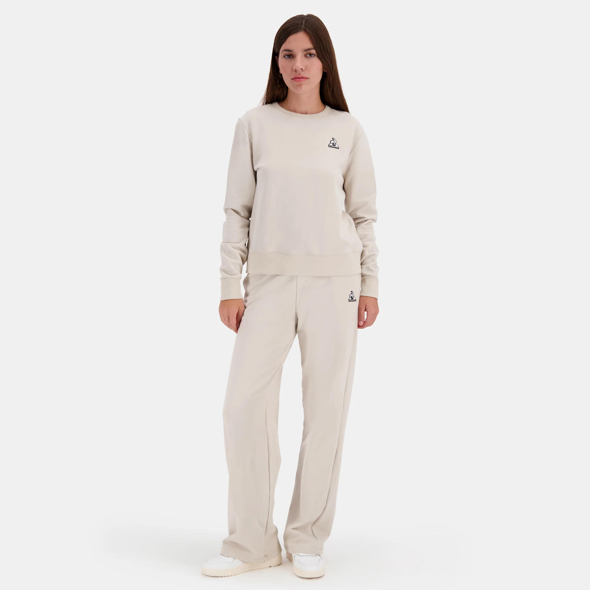 Women's Le Coq Sportif Contemporary Beige Sweatshirt 3/6