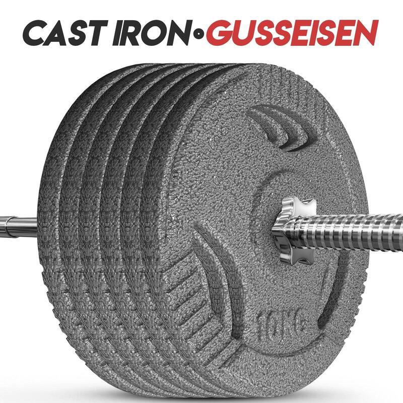 Set de placi de greutate din fonta, 6x10 KG, 30/31 mm PHYSIONICS