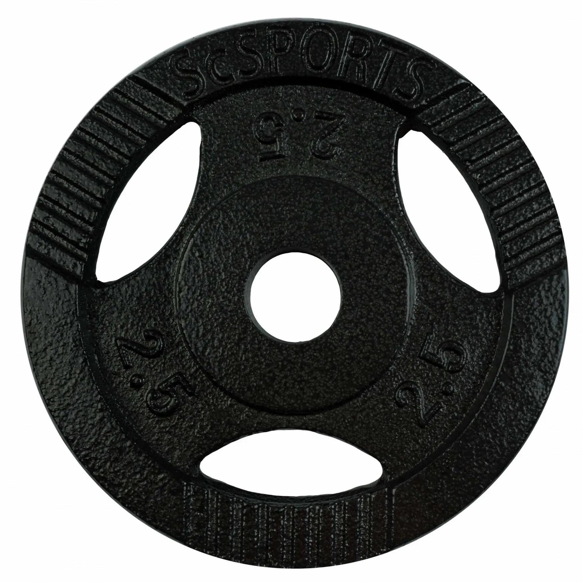 Set discuri de greutate 10 KG (4x 2.5) 30 si 31mm fonta cu grip negru ScSPORTS 3/3