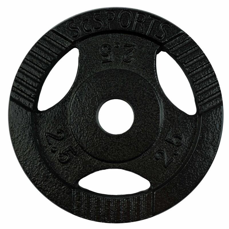 Set discuri de greutate 10 KG (4x 2.5) 30 si 31mm fonta cu grip negru ScSPORTS