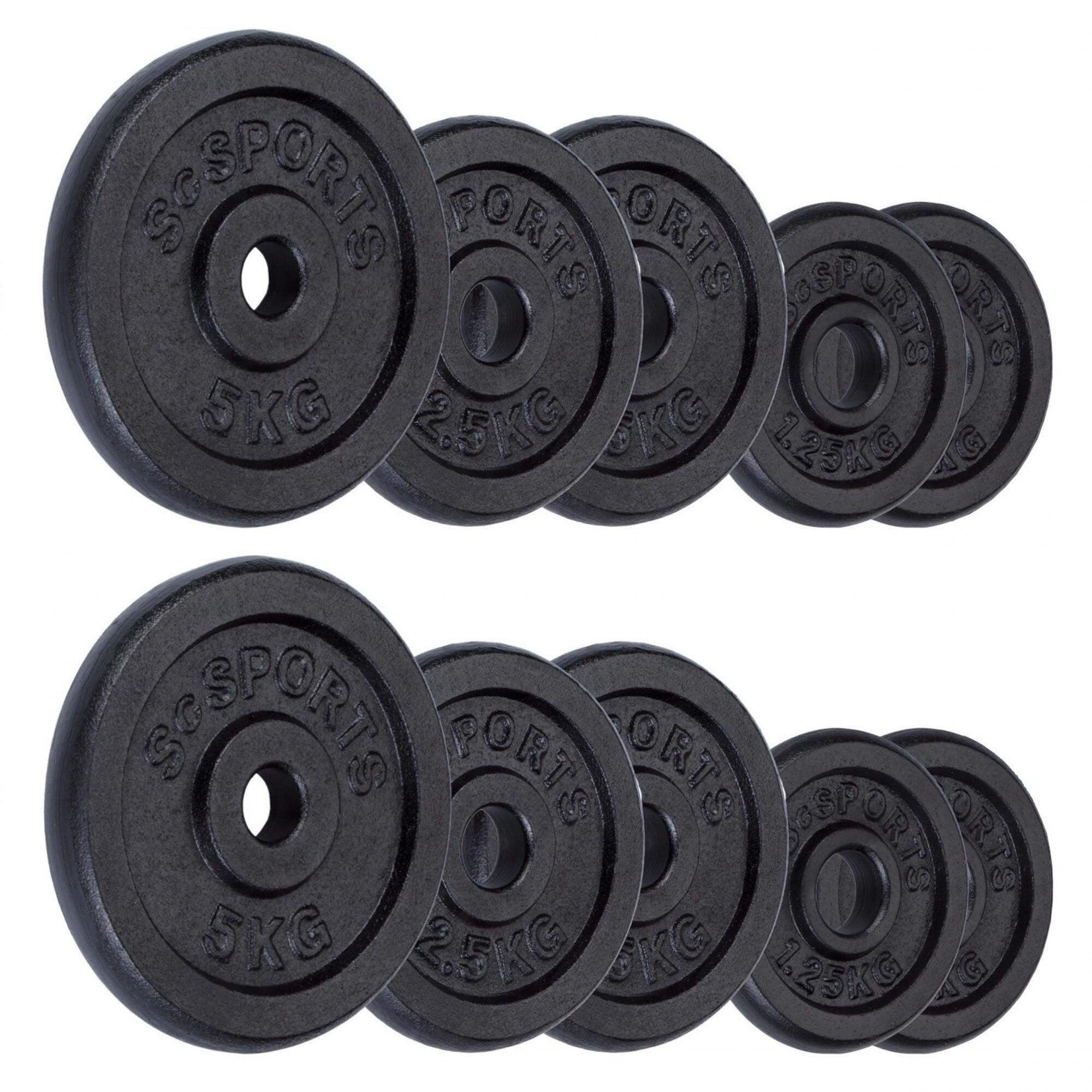 Set de discuri de greutate 25 KG 30 si 31 mm fonta 2/6