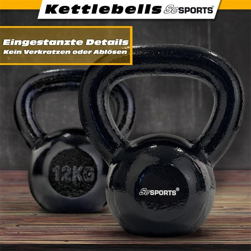 Kettlebell 12 kg fonta negru