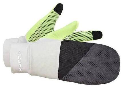 Gants Craft ADV Lumen Hybrid Jaune/Blanc - Moufle amovible